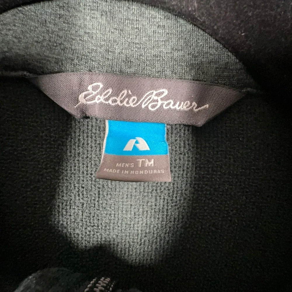 Eddie Bauer First Ascent Pullover Mens Tall Medium 1/4 Zip Fleece Lightweight